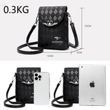 Women's Shoulder Bag Rhombus Pattern Ladies Messenger Bag
