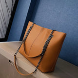 Women's Large Capacity Shoulder Bag Casual Pu Leather Messenger Bag