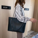 Women's Large Capacity Shoulder Bag Casual Pu Leather Messenger Bag