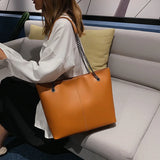 Women's Large Capacity Shoulder Bag Casual Pu Leather Messenger Bag
