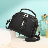 Women's Mini Crossbody Bag PU Leather Handbag Patchwork Shoulder Bag