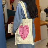 Graffiti Clash Shoulder Bag Large Capacity Canvas Shopping Bag