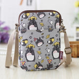 Totoro Canvas Sling Bag with Phone Mini Style