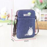 Totoro Canvas Sling Bag with Phone Mini Style
