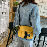 Women's Harajuku Canvas Shoulder Bag Crossbody Messenger Tote Handbag