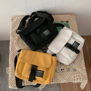 Women's Harajuku Canvas Shoulder Bag Crossbody Messenger Tote Handbag
