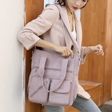 High Top-handle Nylon Shoulder Bag for Women