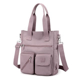 High Top-handle Nylon Shoulder Bag for Women