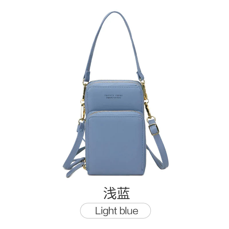 Women's Mini Messenger Bag PU Multi-function Phone Bags