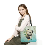 Women's Panda Print Tote Bag Large Capacity Shopper Bag