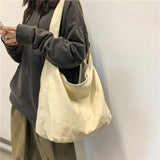 Large Canvas Crossbody Bags for Women Cotton Cloth School Bag Handbags