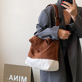 Large Canvas Crossbody Bag for Women Cotton Cloth Handbag