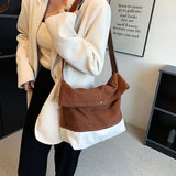 Large Canvas Crossbody Bag for Women Cotton Cloth Handbag