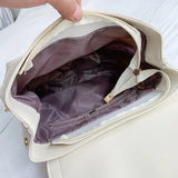 Women's Large Capacity Weaving Shoulder Bag for Travel, Crossbody Backpack