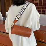 Women's Woven Leather Shoulder Bag Crossbody Tote