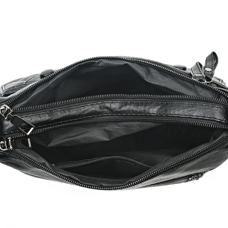 Women's Vintage Sling Bag PU Leather Crossbody Pack