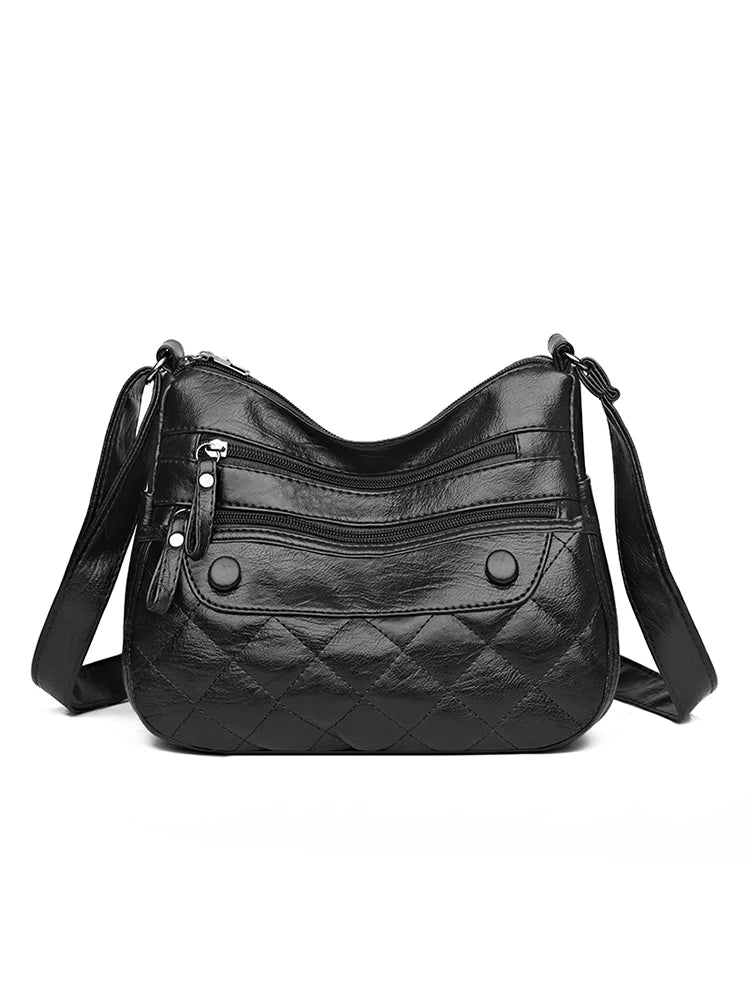 Women's Vintage Sling Bag PU Leather Crossbody Pack