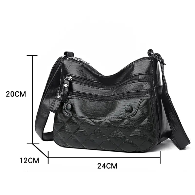 Women's Vintage Sling Bag PU Leather Crossbody Pack