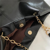 Women's Large Capacity Tote Bag Chain Texture Handbag