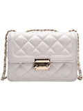 Retro Rhombus Check Shoulder Bag Chain Handbag