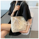 Women's Retro Art Handbag Straw Woven Shoulder Bag