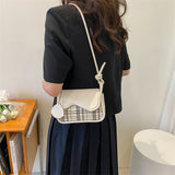 Plaid Casual Messenger Bag Handbag Underarm Single Shoulder Bag