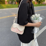 Plaid Casual Messenger Bag Handbag Underarm Single Shoulder Bag