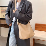 Women's Pu Leather Shopper Bag Big Capacity Crossbody Bucket Totes