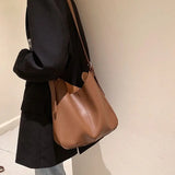 Women's Pu Leather Shopper Bag Big Capacity Crossbody Bucket Totes