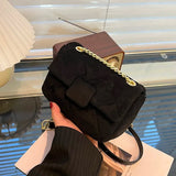 Nubuck Leather Crossbody Mini Bag Girl's Purse Handbag Flap Bag