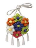 Women's Woven Wool Flower Tassel Shoulder Bag