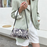 Women's Graffiti Shoulder Bag Casual Portable Underarm Bag Summer Style