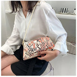 Women's Graffiti Shoulder Bag Casual Portable Underarm Bag Summer Style