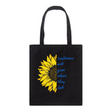 Ukraine Love Graph Print Canvas Shoulder Bag - Large Capacity Ladies Handbag