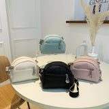 Pink Leather Messenger Bag with Wide Strap