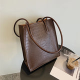 Women's Stone Pattern Tote Bag with Small Wallet - 2pcs Set