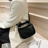Mini PU Leather Shoulder Bags for Women Casual Solid Square Handbags