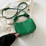 Mini PU Leather Shoulder Bags for Women Casual Solid Square Handbags