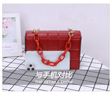 Candy Thick Chain Quilted Shoulder Purses Women Clutch Bags