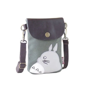 Canvas PU Leather Women's Shoulder Bags Cartoon Prints Handbags