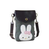 Canvas PU Leather Women's Shoulder Bags Cartoon Prints Handbags