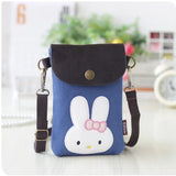 Canvas PU Leather Women's Shoulder Bags Cartoon Prints Handbags