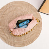 Diamond Lattice Handbag Lady Crossbody Bag Thread Shoulder Bag