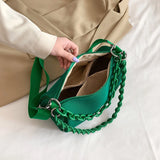 Women's Shoulder Bags Crossbody Bags Handbags Braided Straps Chain Tote Bags