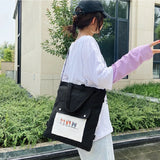 Canvas Crossbody Tote Bag for Women with Long Strap