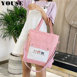 Canvas Crossbody Tote Bag for Women with Long Strap