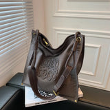 Women's Shoulder Bag Canvas Zipper Tote Solid Large One Shoulder Handbag