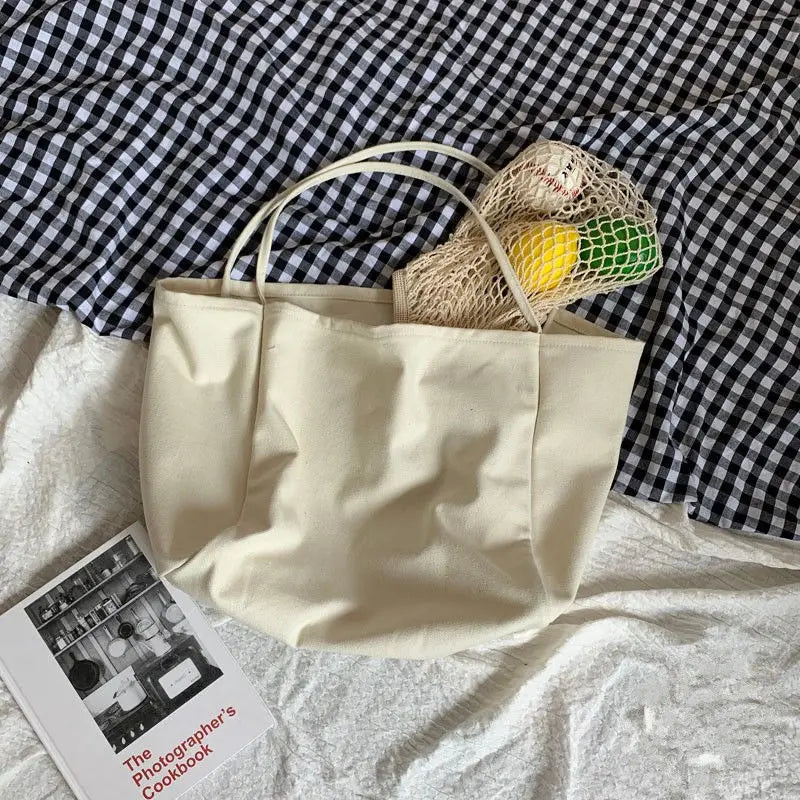 Women's Canvas Tote Bag Sweet High-capacity Shoulder Handbag