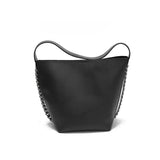 Women's Chain Bucket Handbags PU Leather Totes Shopping Bag