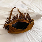 Women's Large Capacity Shoulder Bag Fringe Vintage Crossbody Bag